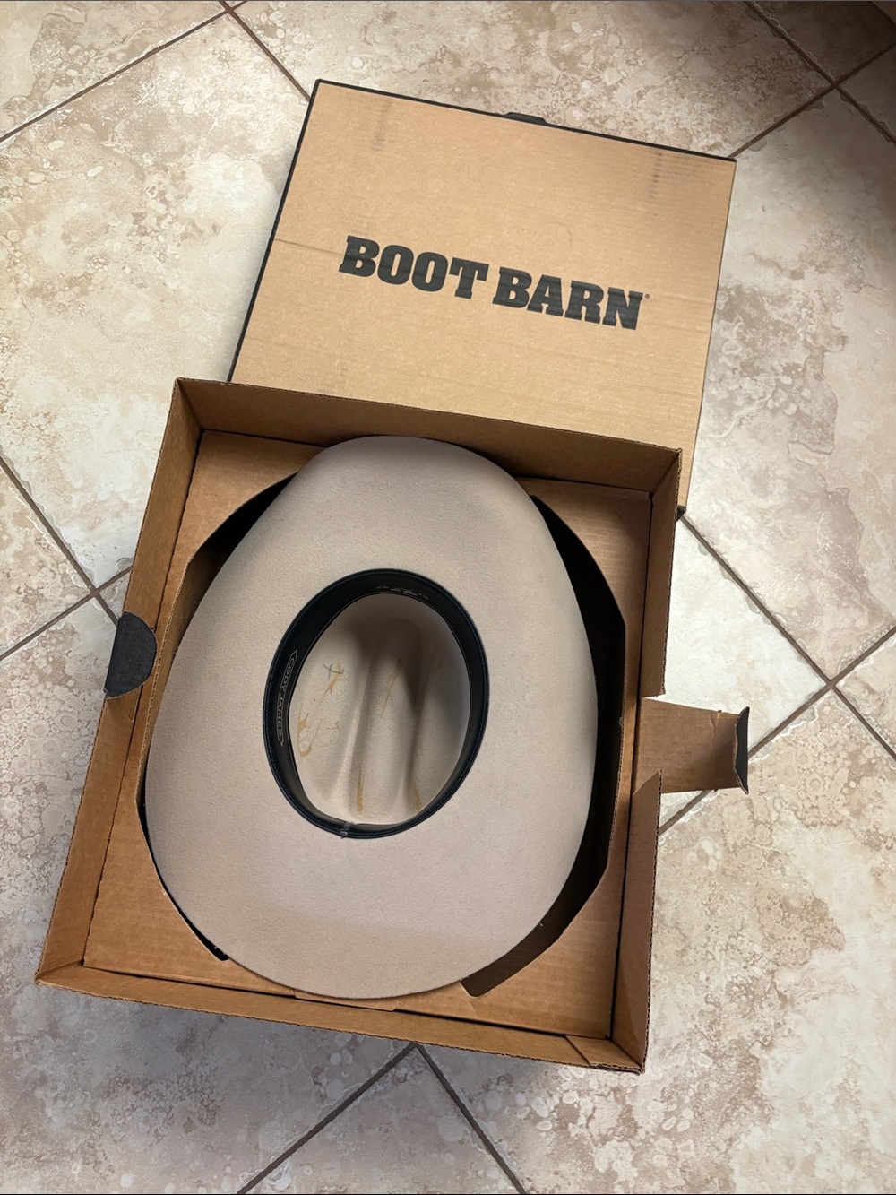 Boot Barn Taupe Felt Western Hat - Unbranded